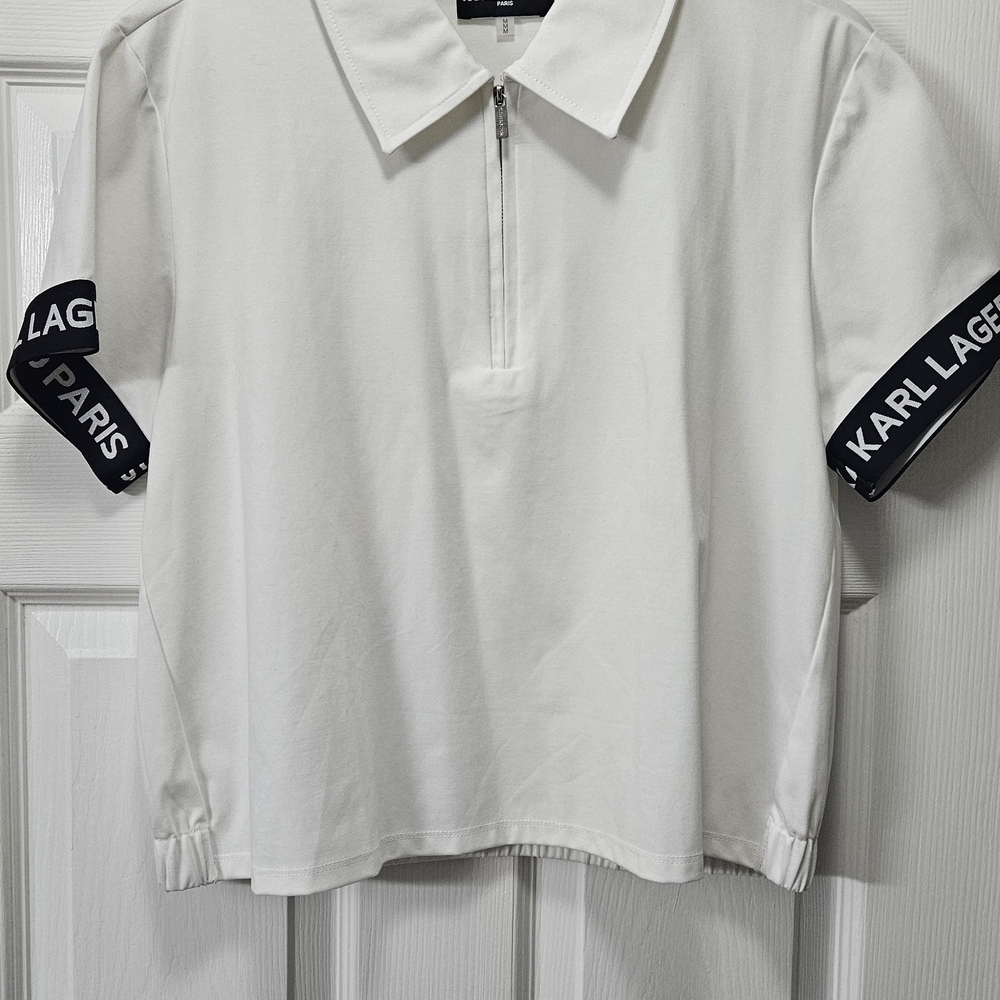 Karl Lagerfeld White Short Sleeve Tee